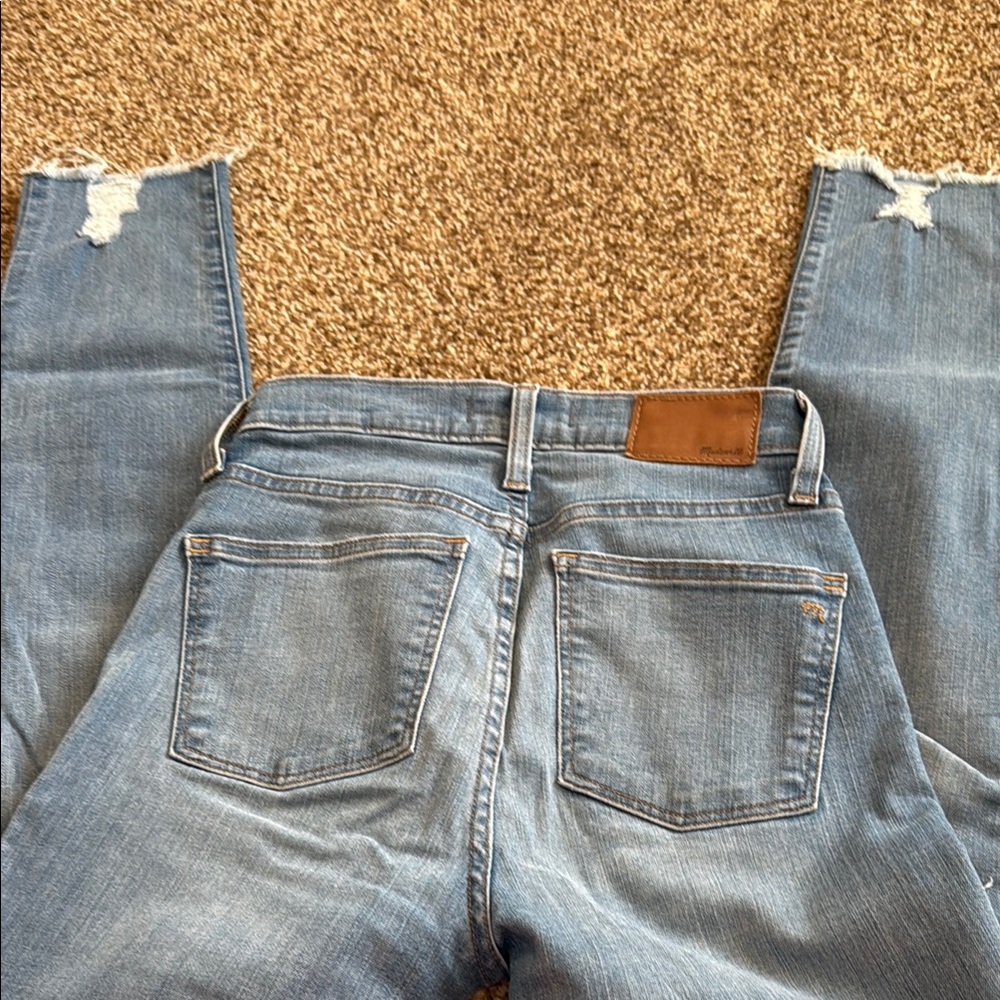 Women's Blue Distressed Jeans - Picture 5 of 5